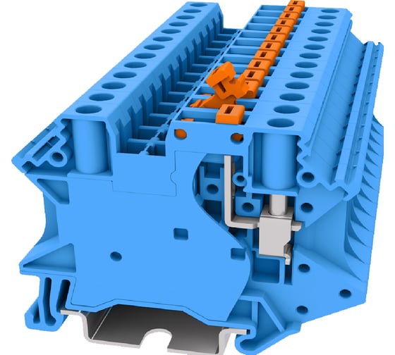 Изображение товара Клемма SUPU TU 1-1 с размыкателем, сечение 4 мм. кв., синяя 50 шт TU4-MT-BU