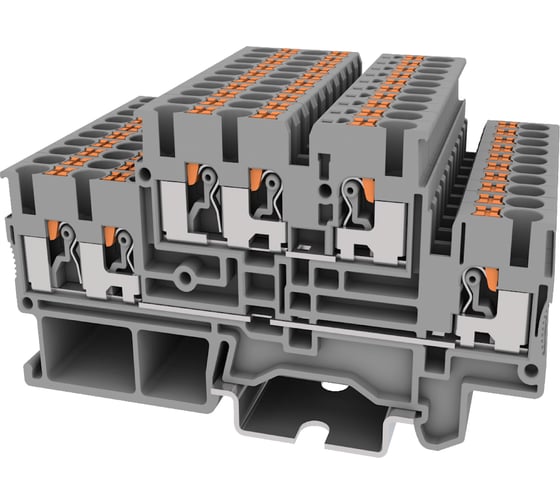 Изображение товара Клемма SUPU TP 2-уровневая, сечение 2,5 мм. кв., серая 50 шт TPD2.5-3-GY