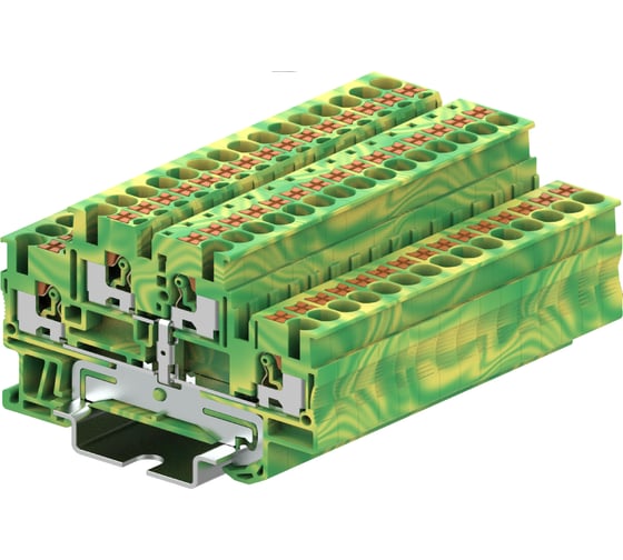 Изображение товара Клемма SUPU TP земля, 2-уровневая, сечение 4 мм. кв., желто-зеленая 50 шт TPD4-2-PE
