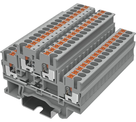 Изображение товара Клемма SUPU TP 2-уровневая, сечение 4 мм. кв., серая 50 шт TPD4-2-GY