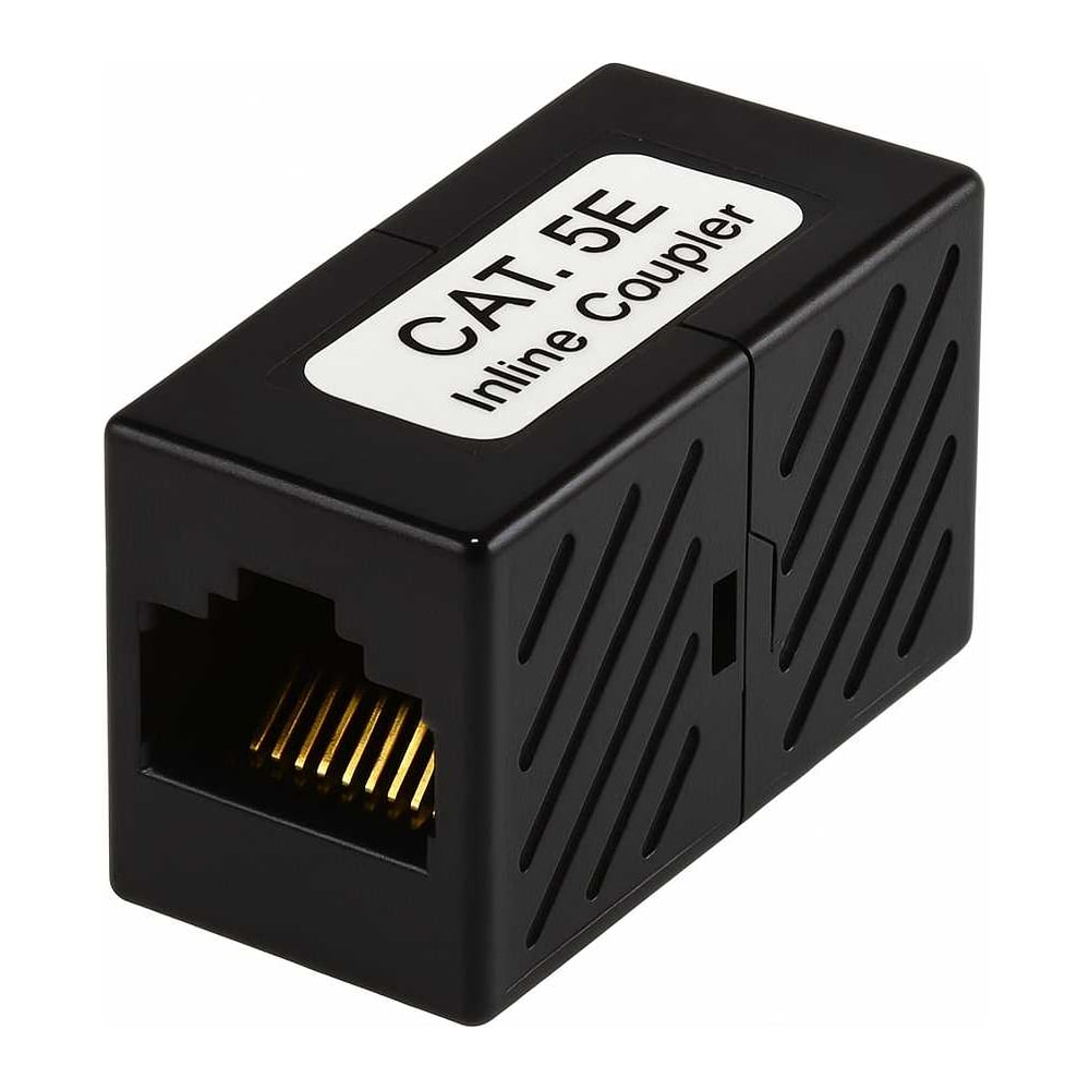 Изображение товара Адаптер проходной RJ45 8P8C 5е черный 5 шт