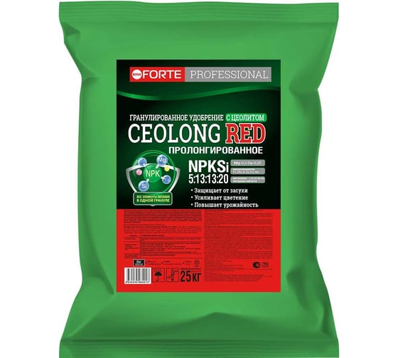 Изображение товара Гранулированное удобрение Bona Forte Professional CEOLONG RED, мешок 25 кг BF23010843