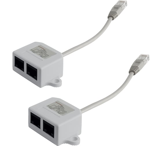 Изображение товара Разветвитель (сплиттер) 5Bites RJ45 M / 2*RJ45 F / UTP / 100MB / 2 шт LAU55-05W