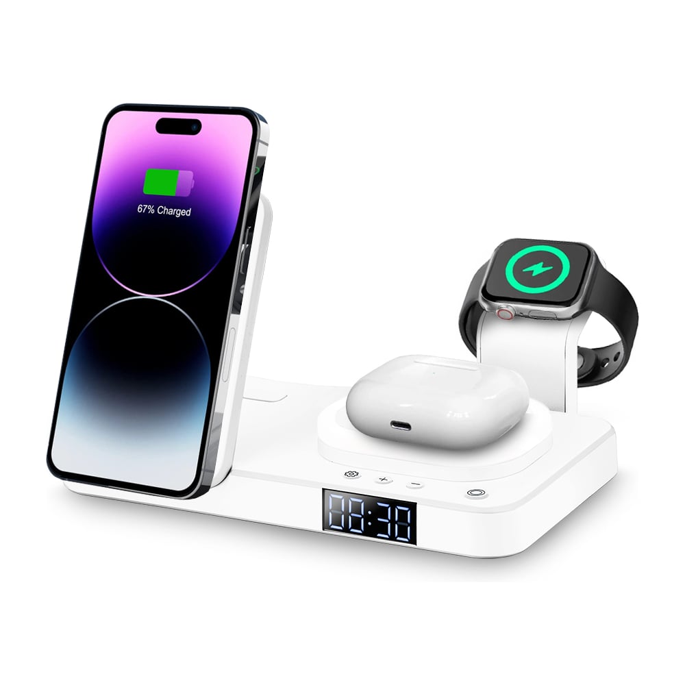 Изображение товара Зарядная станция KITFORT КТ-3760 с беспроводной зарядкой и быстрым зарядом