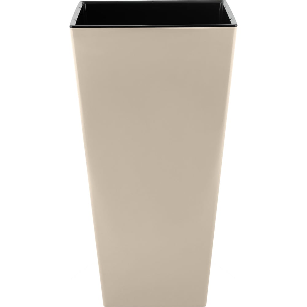 Изображение товара Горшок для цветов InGreen London Cube 19,4 л квадратный калифорнийский миндаль