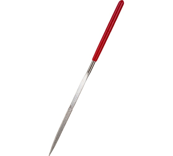 Изображение товара Алмазный надфиль CNIC трехгранный L160x4 с обрезиненной ручкой 25132