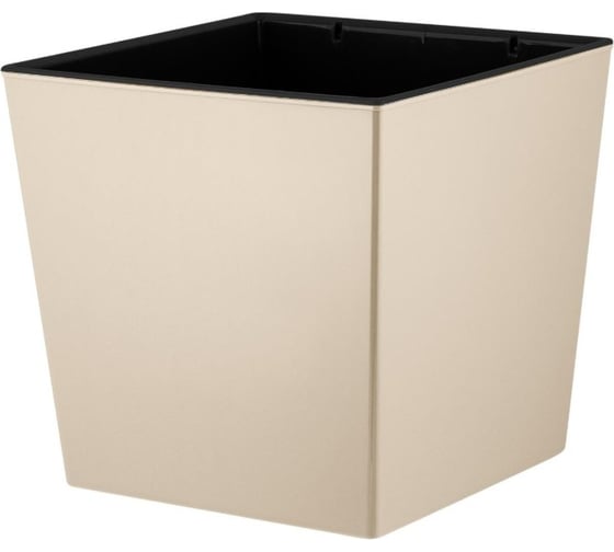 Изображение товара Горшок для цветов InGreen London Cube, 4,2 л, калифорнийский миндаль 280133