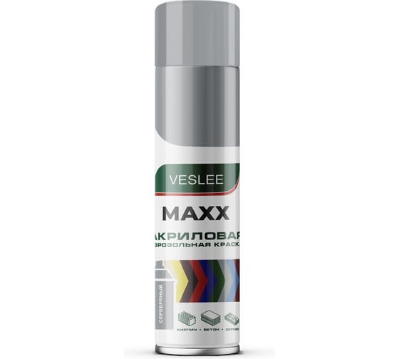 Изображение товара Аэрозольная краска Veslee MAXX 650мл серебряный VXSL