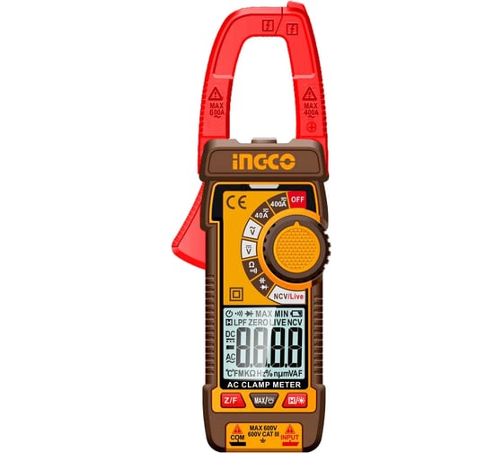 Изображение товара Мультиметр цифровой INGCO 400А AC/DC INDUSTRIAL DCM62002