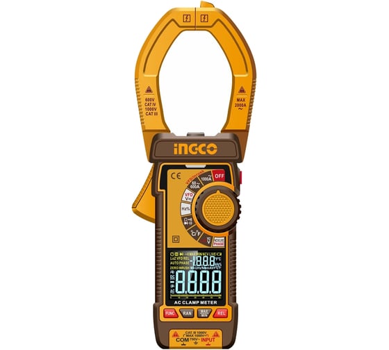 Изображение товара Мультиметр цифровой INGCO 1000А AC INDUSTRIAL DCM610001