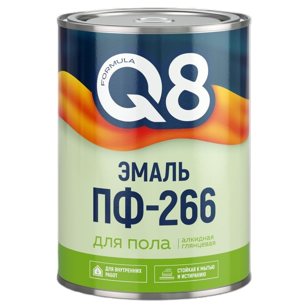 Изображение товара Эмаль для пола FORMULA Q8 ПФ-266 глянцевая, алкидная 0,8 кг золотисто-коричневая