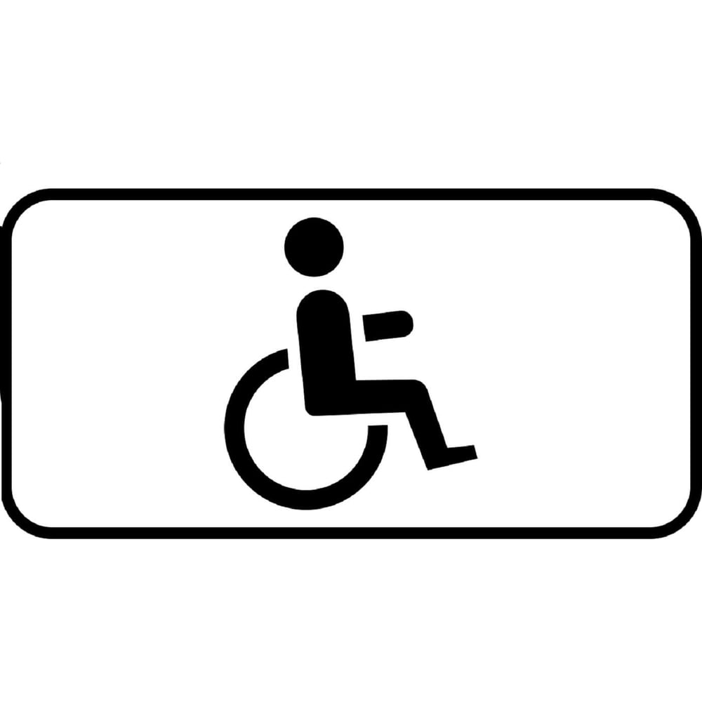 Изображение товара Дорожный знак Конвера-D 8.17 Инвалид плоскостной класс IIб III т/р 700х350 мм