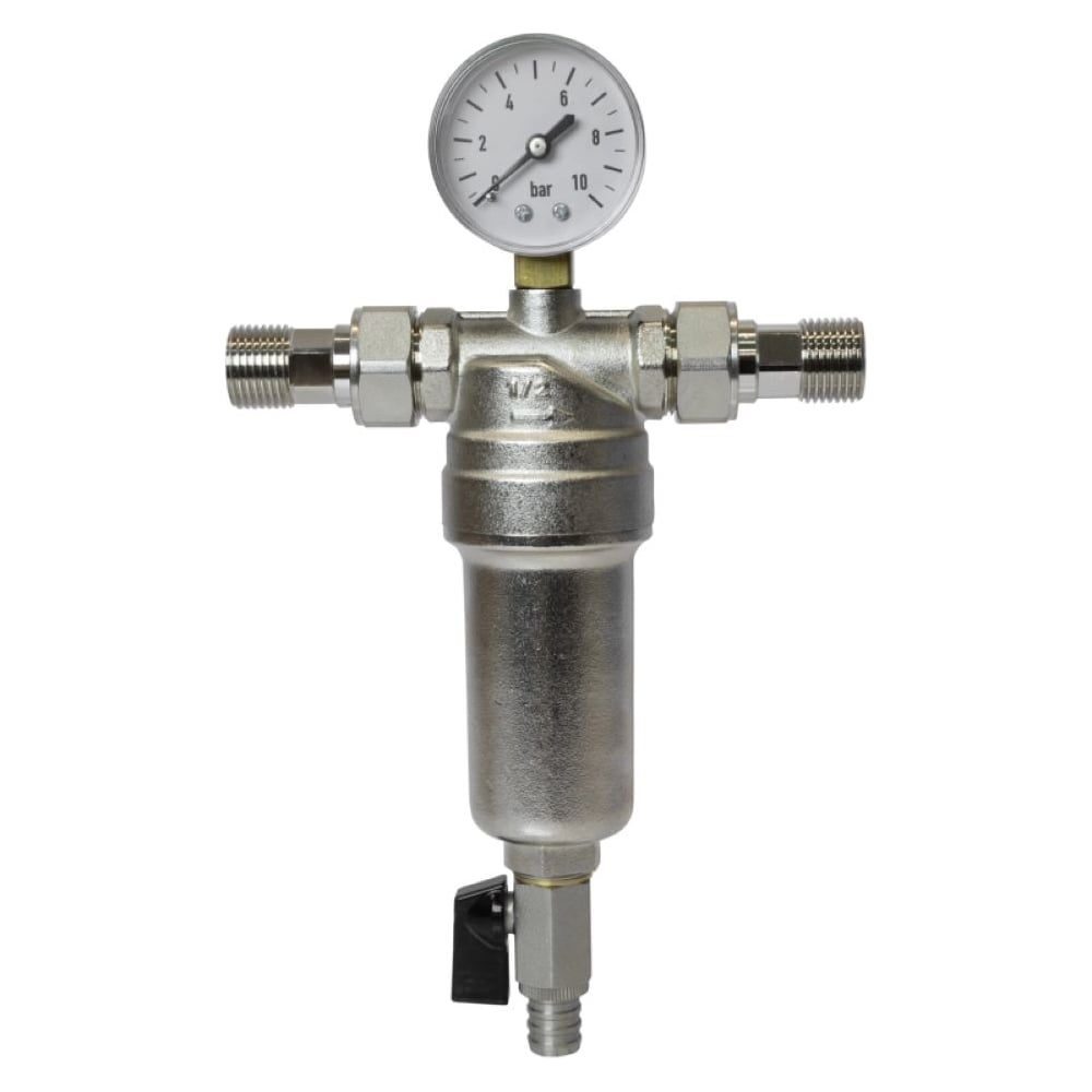 Изображение товара Самоочищающийся фильтр VRT 1/2" нар/нар с манометром профессиональное качество