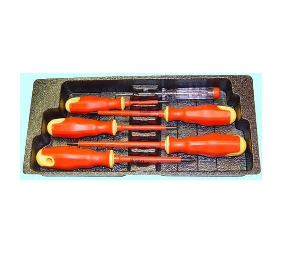 Изображение товара Набор отверток CNIC 6шт 2 шл., 3 кр.+ин.отв. диэл. с маг. нак. 1000В в карт. кор. KDNH005 29915