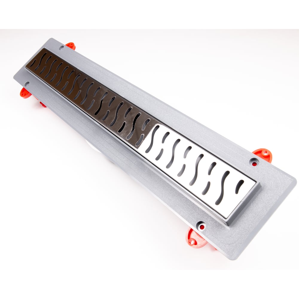 Изображение товара Душевой лоток Гармония 500мм глянец серый с боковым сливом и регулировкой по высоте