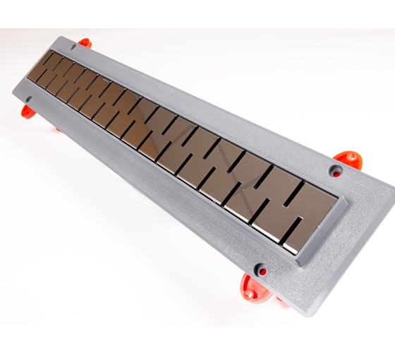 Изображение товара Душевой лоток ДТРД Мелодия 500мм глянец СЕРЫЙ, боковой слив D-50 мм, ML-500S-DT