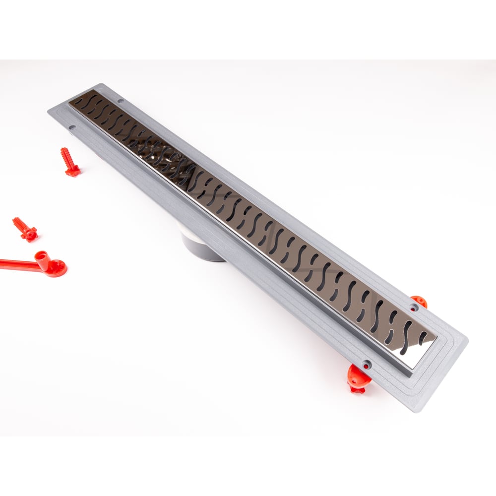 Изображение товара Душевой лоток Гармония 700мм глянец серый с боковым сливом D-50 мм