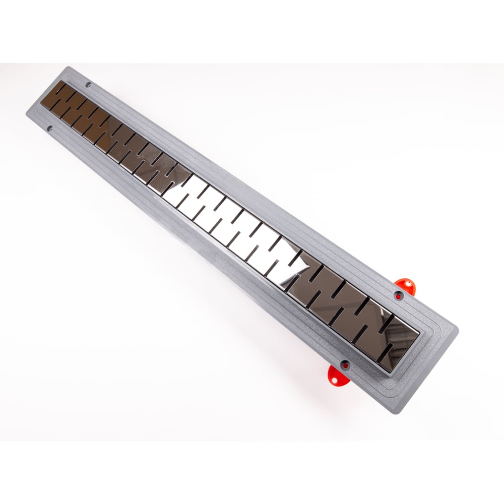 Изображение товара Душевой лоток ДТРД Мелодия 700мм глянец серый с боковым сливом D-50 мм