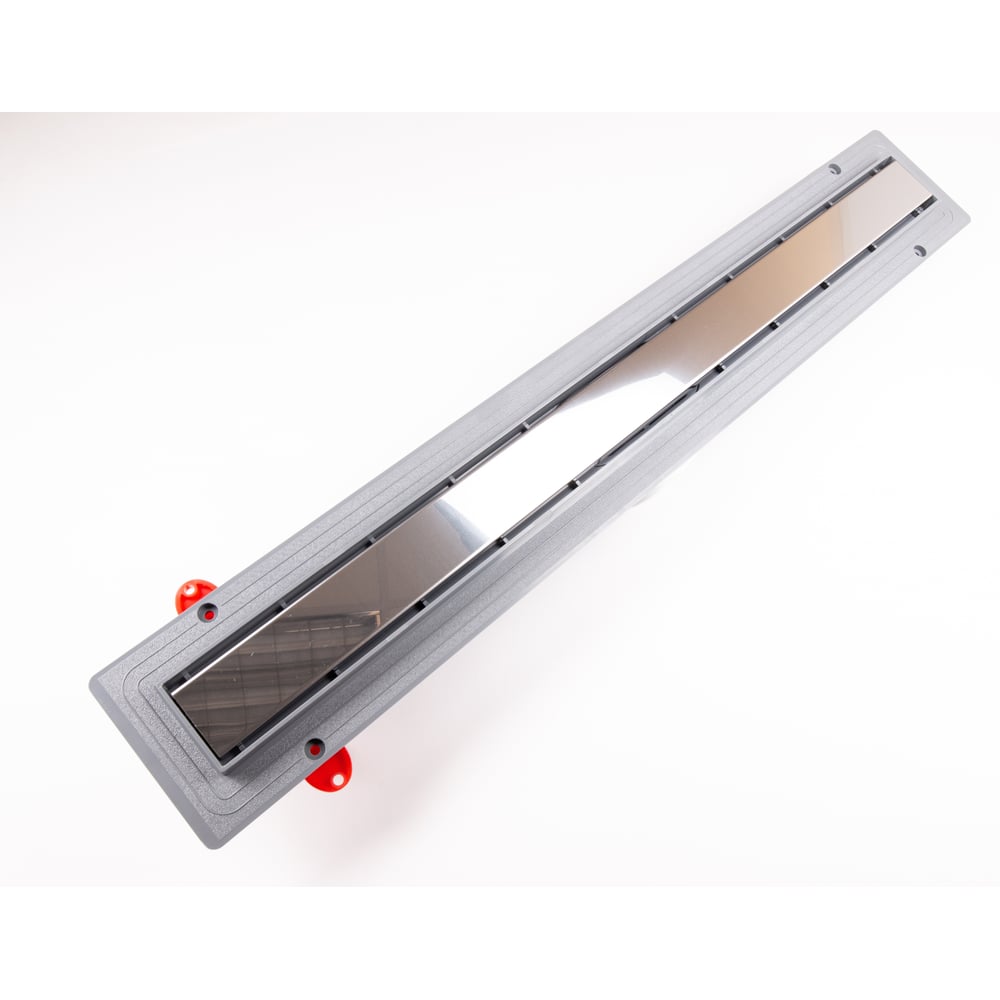 Изображение товара Душевой лоток ДТРД Дизайн 700мм глянец серый с боковым сливом DZ-700S-DT