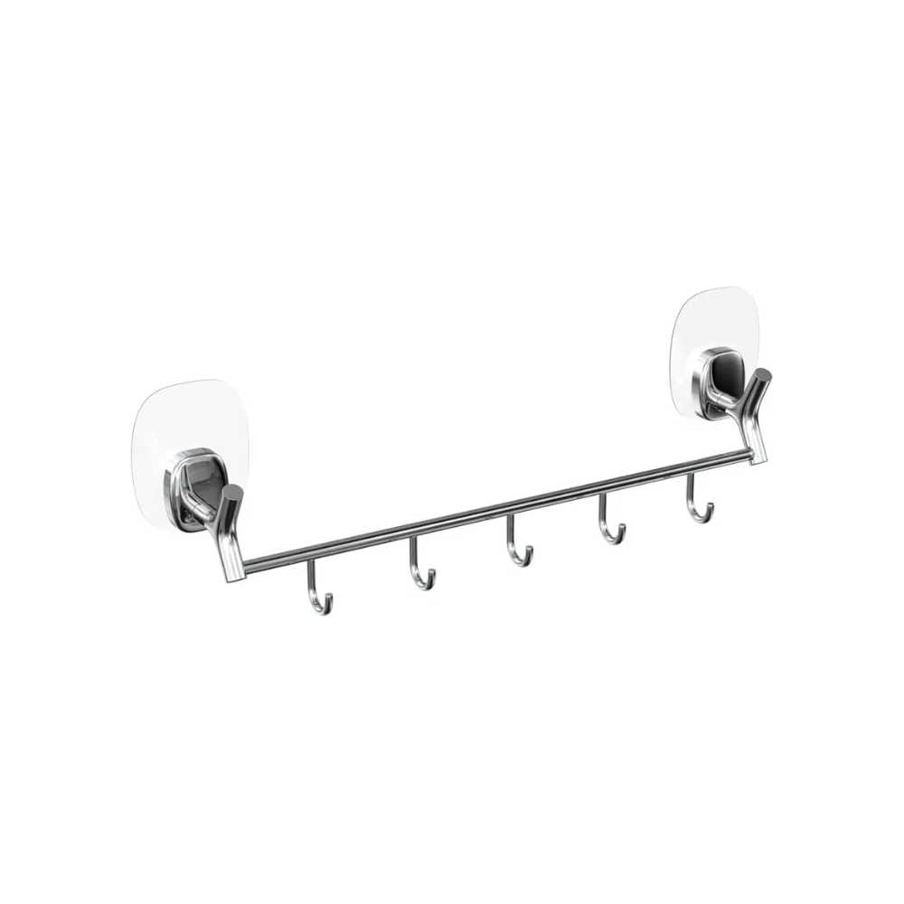 Изображение товара Держатель для полотенец LEMER NATURE 5 крючков хром нержавейка саморезы