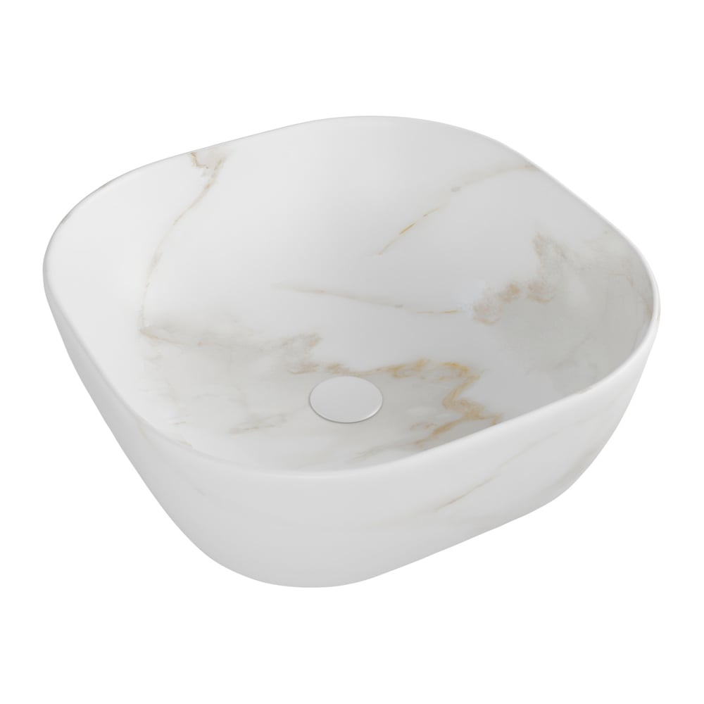Изображение товара Накладная раковина Teymi Solli 41 мрамор белый матовый