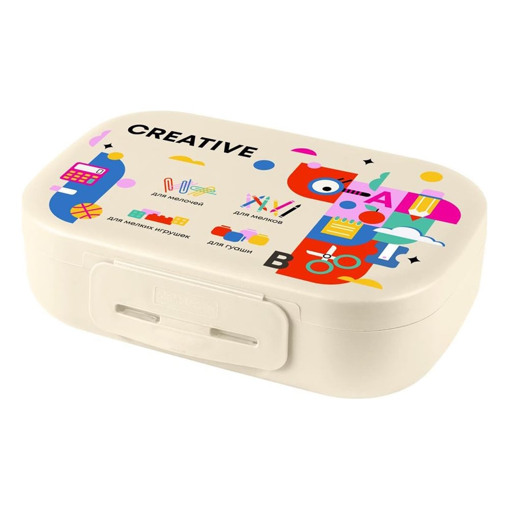 Изображение товара Контейнер для хранения PLAST TEAM Creative с крышкой, бежевый