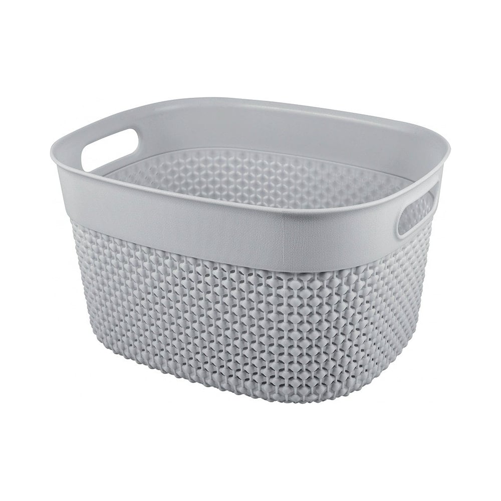 Изображение товара Корзина универсальная PLAST TEAM Oslo серый шторм 266 x 221 x 151 мм