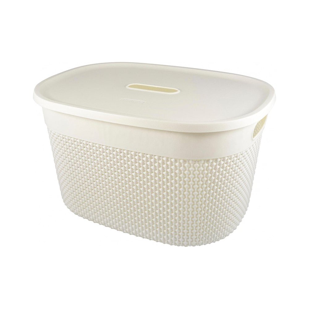 Изображение товара Универсальная корзина PLAST TEAM Oslo 388x292x223 мм с крышкой молочный туман