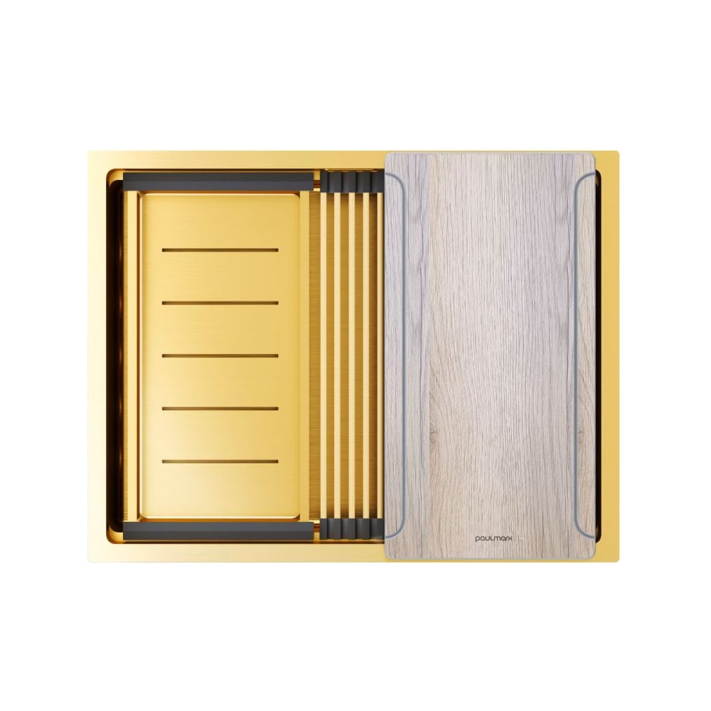 Изображение товара Мойка Paulmark NEXT-MULTI SINK 58 UNI нержавеющая сталь брашированное золото