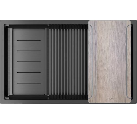 Изображение товара Мойка Paulmark NEXT-MULTI SINK 74 UNI нерж. сталь, вороненая сталь,740х450мм, PM787445-GM