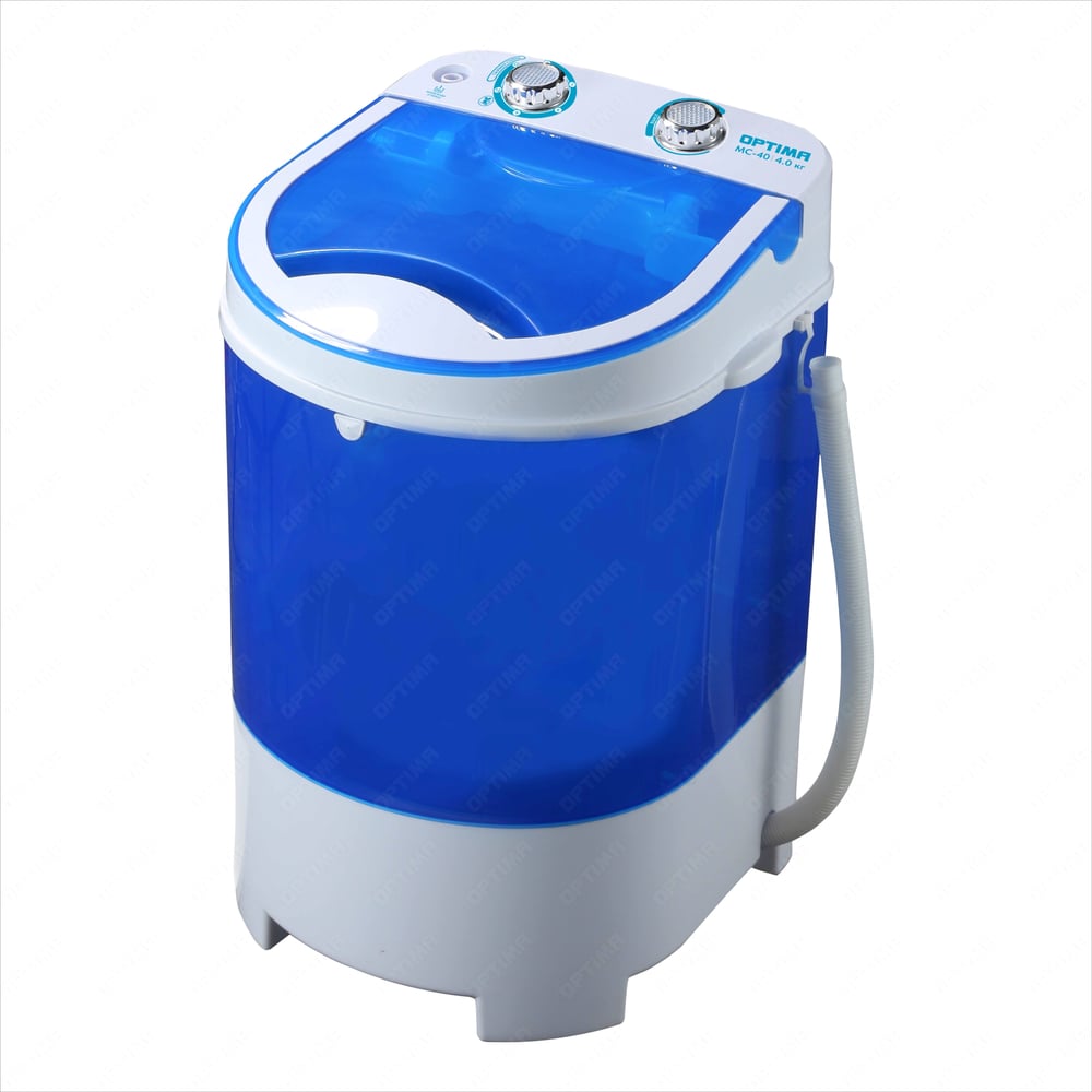 Изображение товара Компактная стиральная машина Optima МС-40 4 кг вертикальная бело-синяя