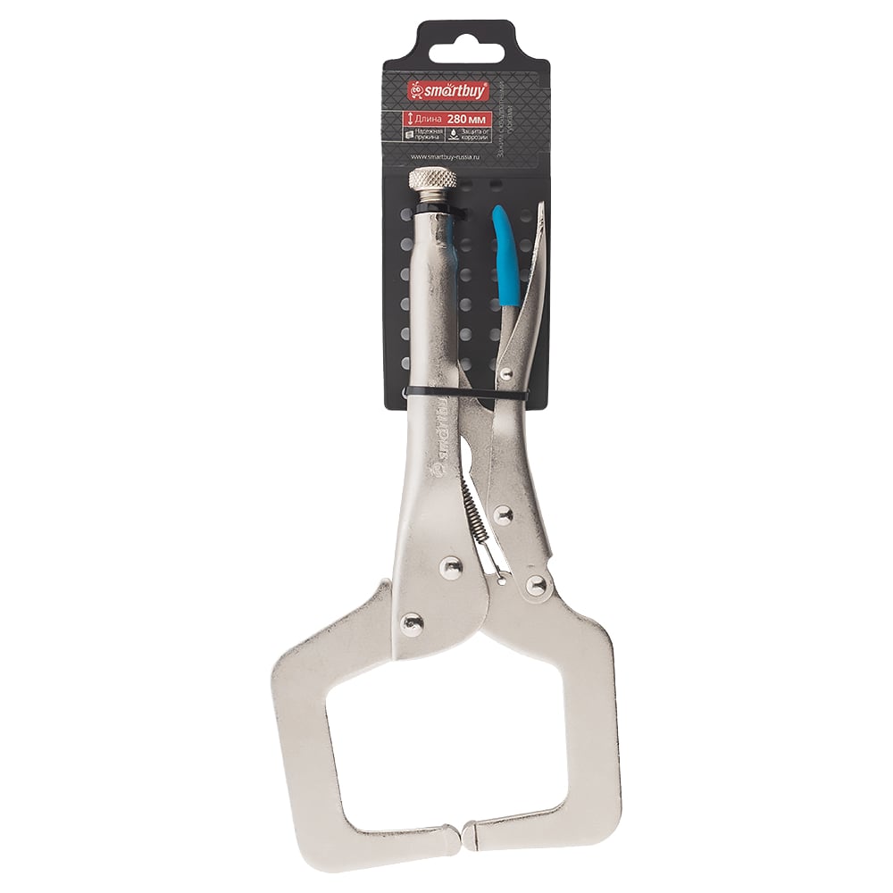 Изображение товара Зажим сварочный Smartbuy 280 мм с квадратными губками