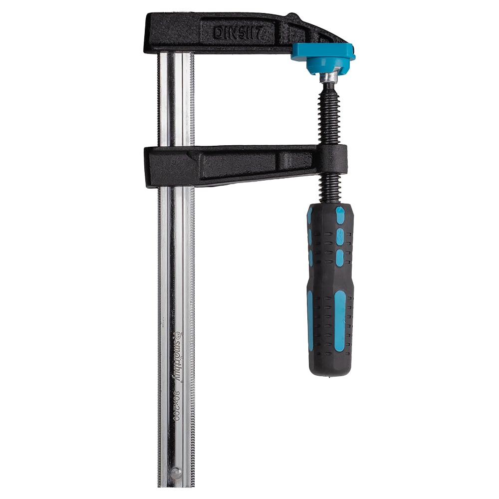 Изображение товара Струбцина F-образная винтовая Smartbuy Tools 80x200, металлическая, пластиковая прорез. рукоятка SBT-GFC-200P2