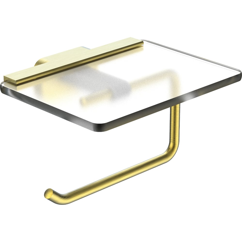 Изображение товара Держатель для туалетной бумаги с полкой Wonzon & Woghand GRAFFITY брашированное золото