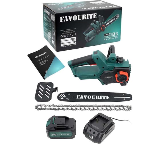 Изображение товара Цепная пила аккумуляторная FAVOURITE OBS 21 TG12 21В, 4Ач, ЗУ 150012216