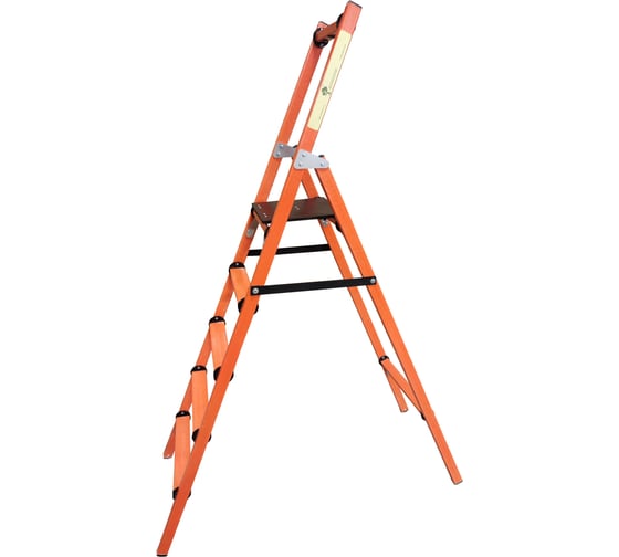 Изображение товара Стремянка (степпер) диэлектрическая Диэлектрик с симметричной опорой 5 ступеней, высота 1,25 метра Д110013