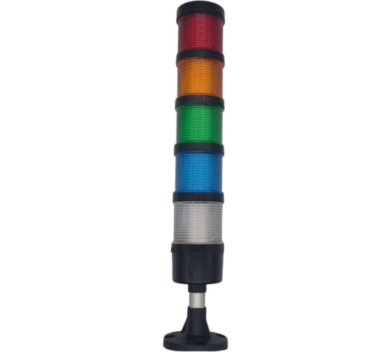 Изображение товара Колонна светосигнальная Briswik 60мм 24В DC зуммер тип крепления 2, кр, желт, зел, син, бел STM-K6-RYGBWZ24-2-54