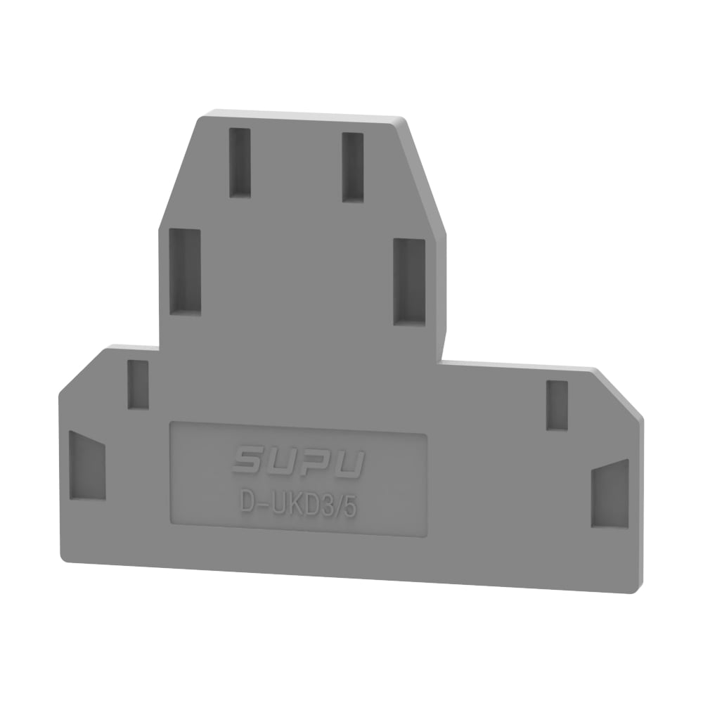 Изображение товара Крышка защитная SUPU 2-уровневая для клемм UKD 2.5-4 мм2 серая 100 шт