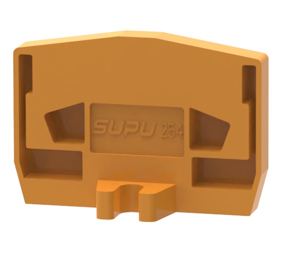 Изображение товара Крышка защитная SUPU для клемм TB 2.5мм, оранжевая 100 шт 254626