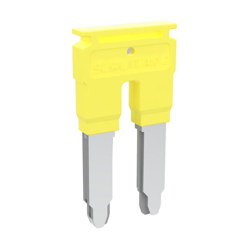 Изображение товара Перемычка для клемм SUPU TJA10.2-2, 2 контакта, для проходных клемм, желтая