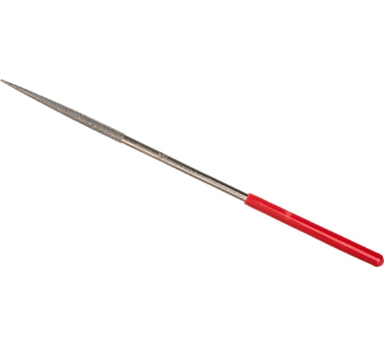 Изображение товара Алмазный надфиль CNIC круглый L160x4 с обрезиненной ручкой 25129