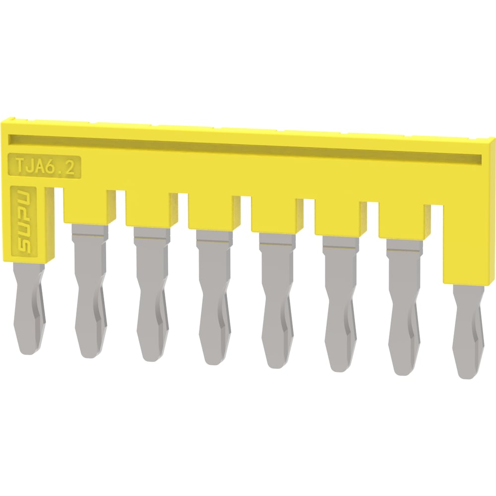 Изображение товара Перемычка для клемм SUPU TJA6.2-8 8 контактов сечение 4мм2 желтый