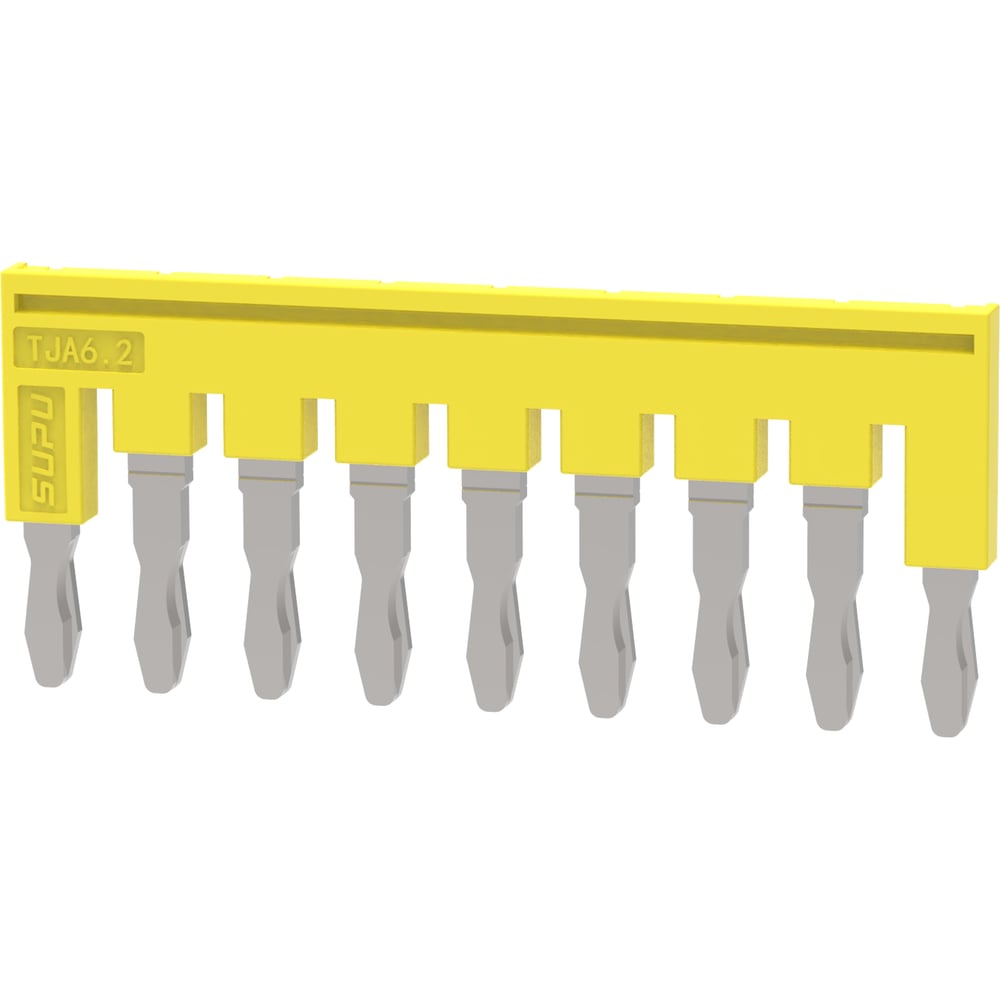 Изображение товара Перемычка для клемм SUPU TP/TC/TU 9 контактов 4 мм2, желтая