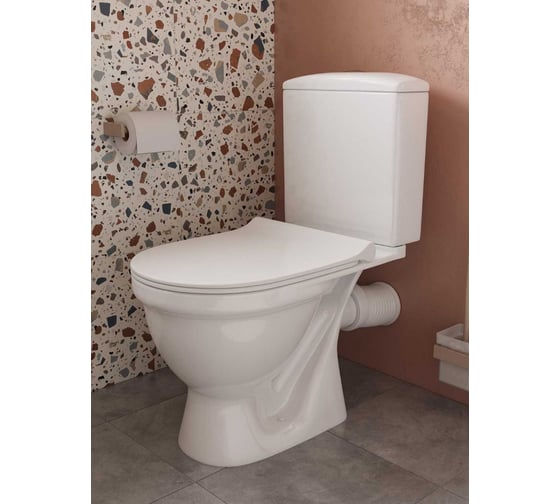 Изображение товара Унитаз-компакт Santek АЛЬКОР rimless (безободковый) 2РА ДС SC (не является комплектом) 1.WH50.1.835 00000141785 123-1428 1WH501835