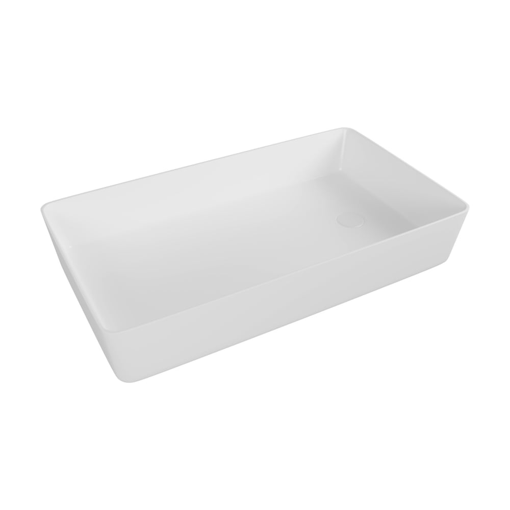 Изображение товара Раковина со смещенным сливом накладная Kaarina 60 белая из санфарфора