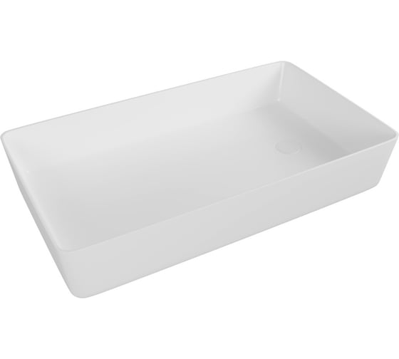 Изображение товара Раковина со смещенным сливом накладная для ванной Teymi Kaarina 60 белая T50312 ЦБ-00284775