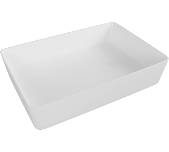 Изображение товара Раковина со смещенным сливом накладная для ванной Teymi Kaarina 50 белая T50311 T50311 ЦБ-00284774