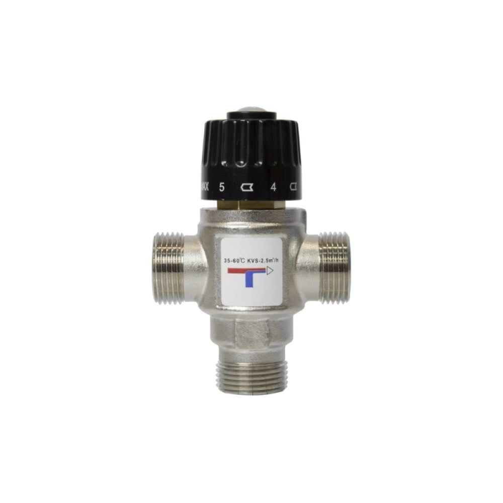 Изображение товара Клапан термосмесительный VRT 3/4'' нар/нар/нар боковое смешение 35-60 градусов