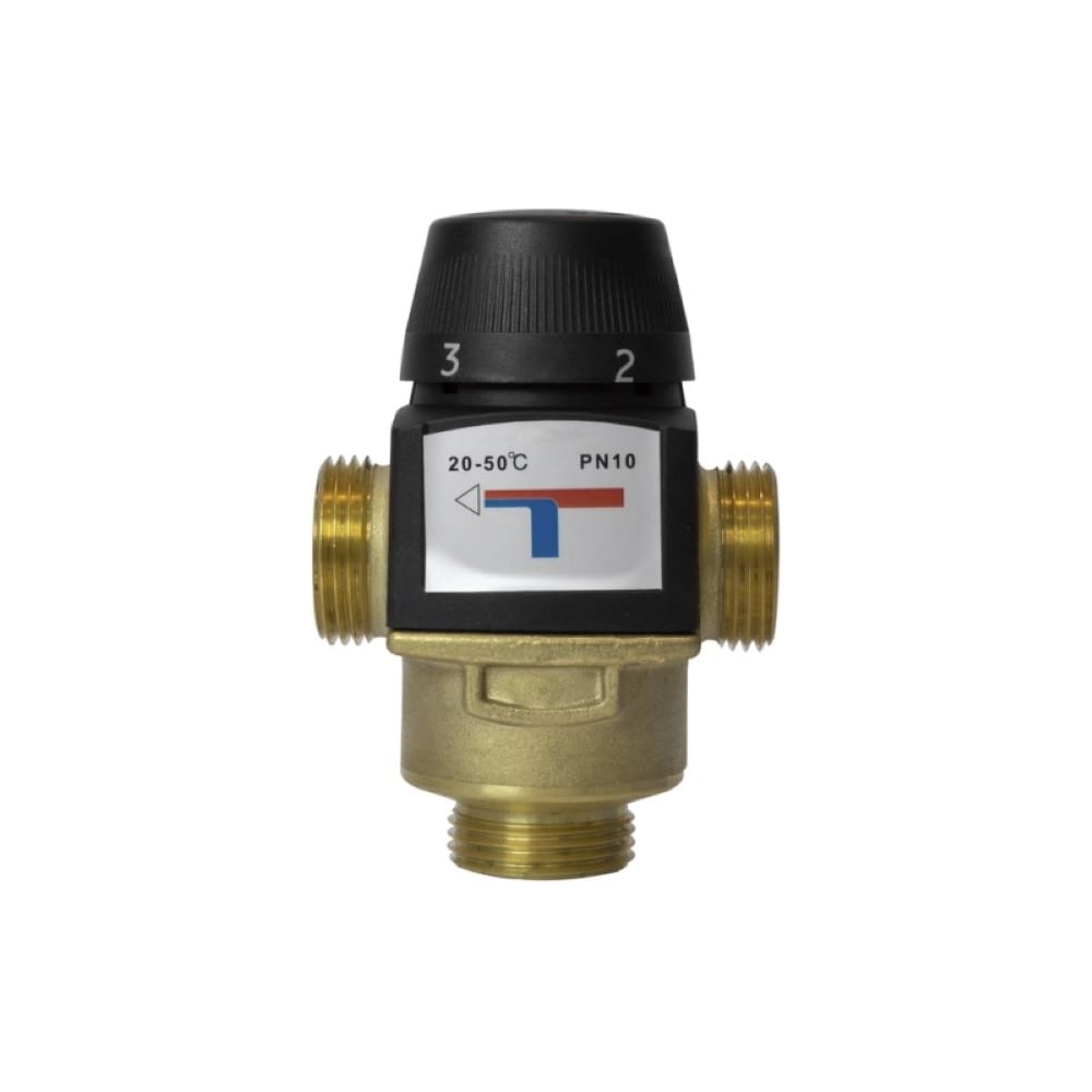 Изображение товара Клапан термосмесительный VRT 1'' нар/нар/нар боковое смешение 20-50 град для ГБМ