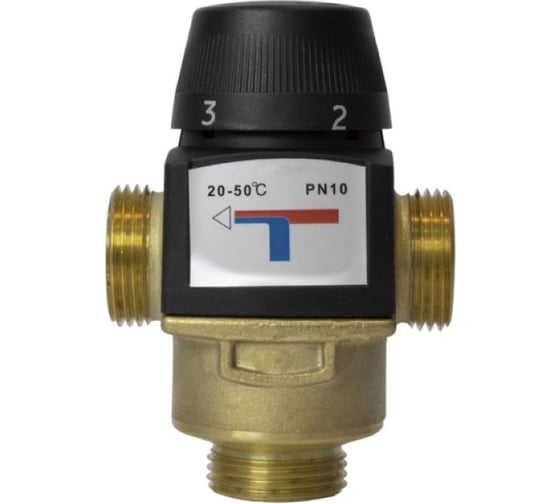 Изображение товара Клапан термосмесительный VRT 1'' нар/нар/нар боковое смешение 20-50 град для ГБМ 556919